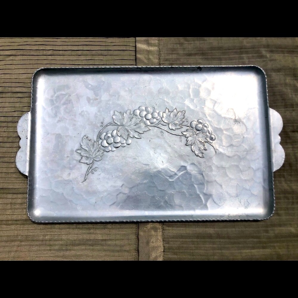 Set of two Vintage Aluminum Trays